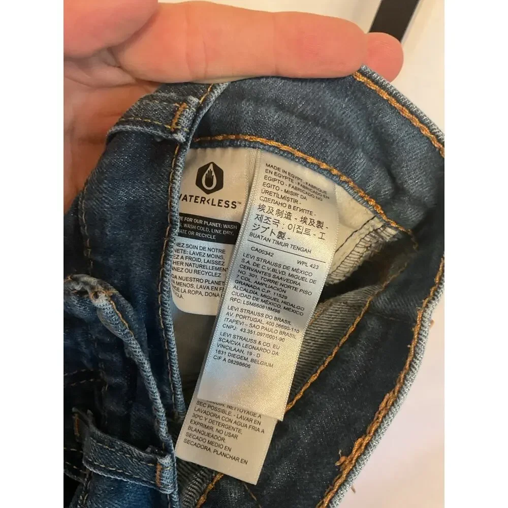 Levi's 514 Straight Fit Jeans Men's W28 L30 Blue Medium Wash Denim Water Less